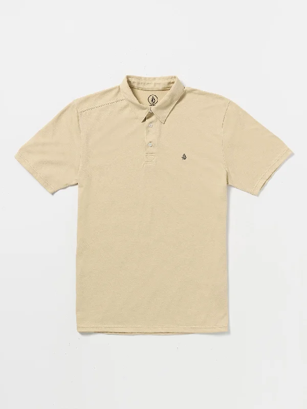 Men’s short-sleeve inlet tees-Banger Short Sleeve Polo - Sand