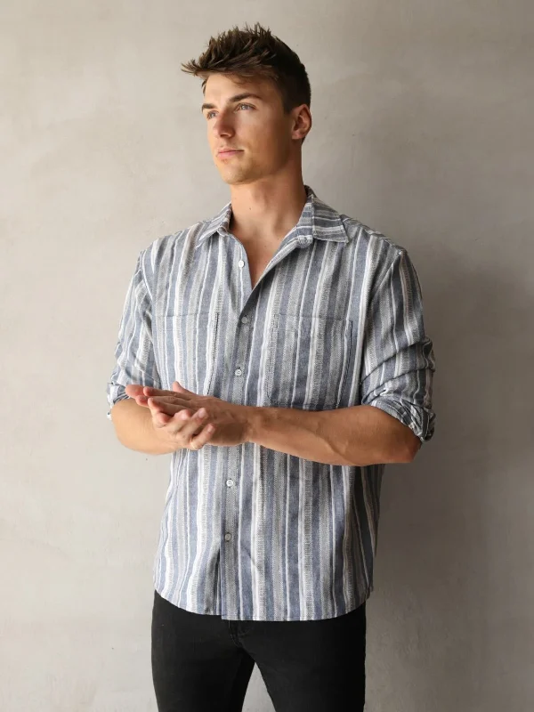 Rialto Stripe Shirt - Blue