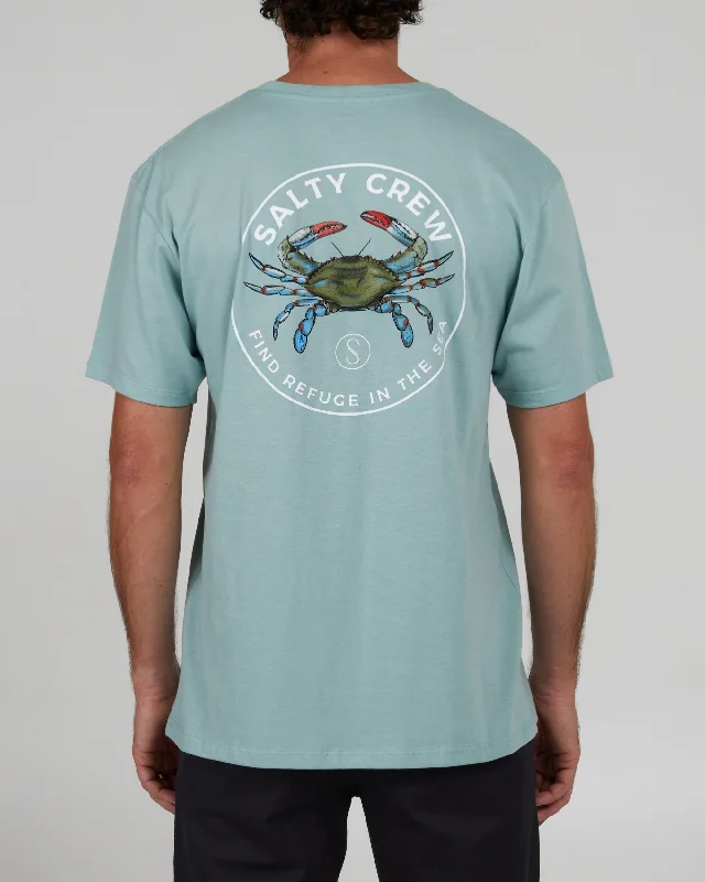 Men’s short-sleeve rime tees-Blue Crabber Premium Tee - Mackerel