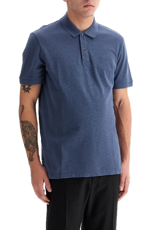 Men’s short-sleeve purl shirts-Boss Organic Cotton Pallas Polo Shirt