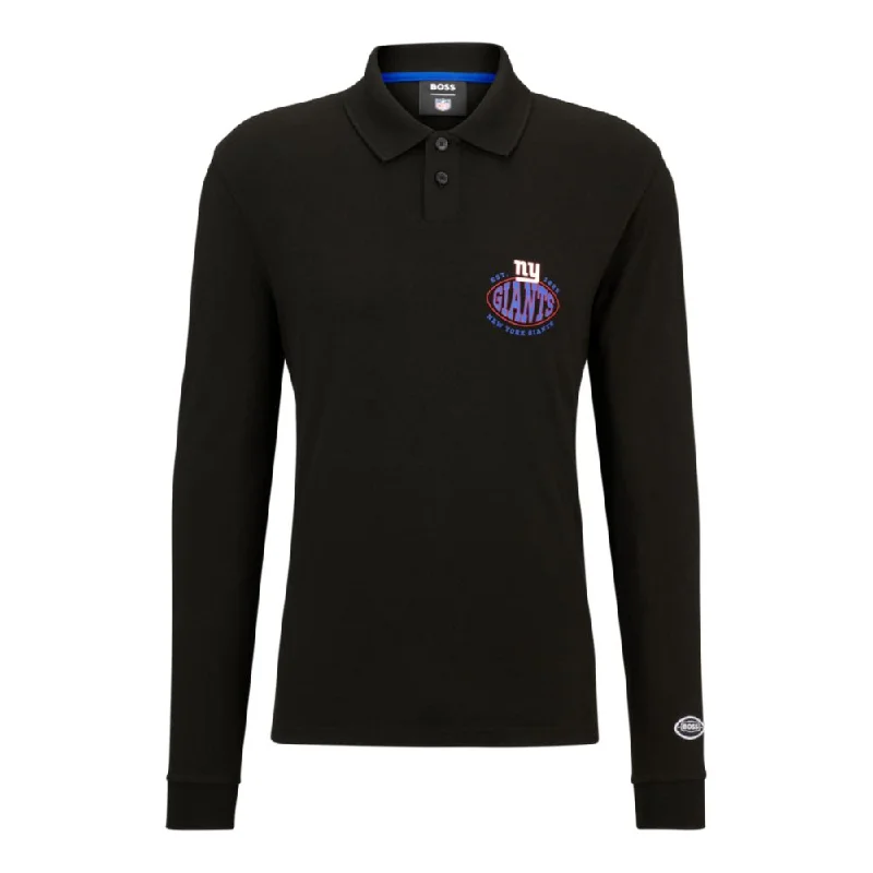 Men’s short-sleeve slope polos-BOSS x NFL long-sleeved polo shirt with collaborative branding