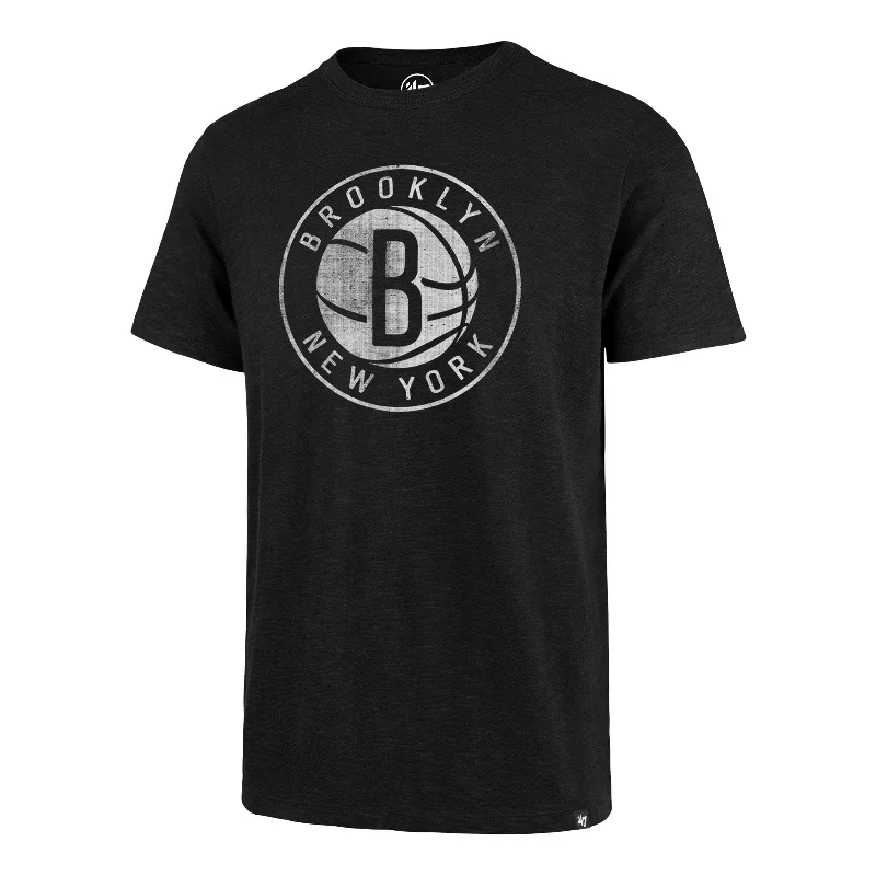 Men’s short-sleeve jut tops-BROOKLYN NETS GRIT '47 SCRUM TEE