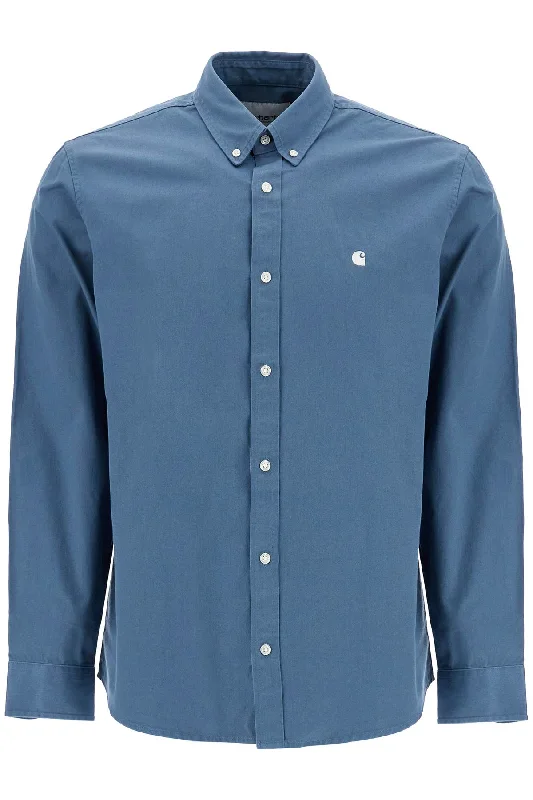 Men's trendy slash-sleeve shirts-Carhartt Wip Men's Madison Button-Down Shirt