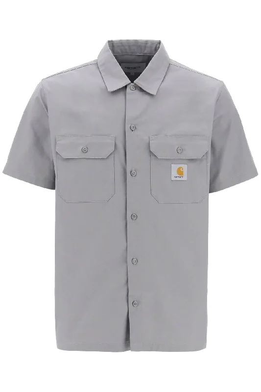 Men's vintage micro-brocade shirts-Carhartt Wip Men's Short-Sleeved S/S Master Shirt