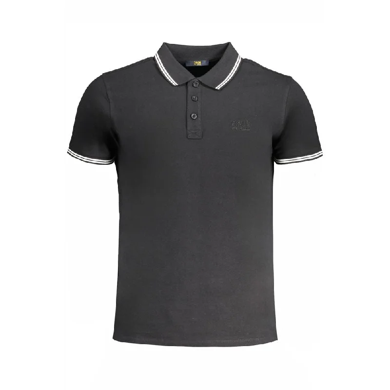 Men’s short-sleeve fjord tops-Cavalli Class  Cotton Polo Men's Shirt