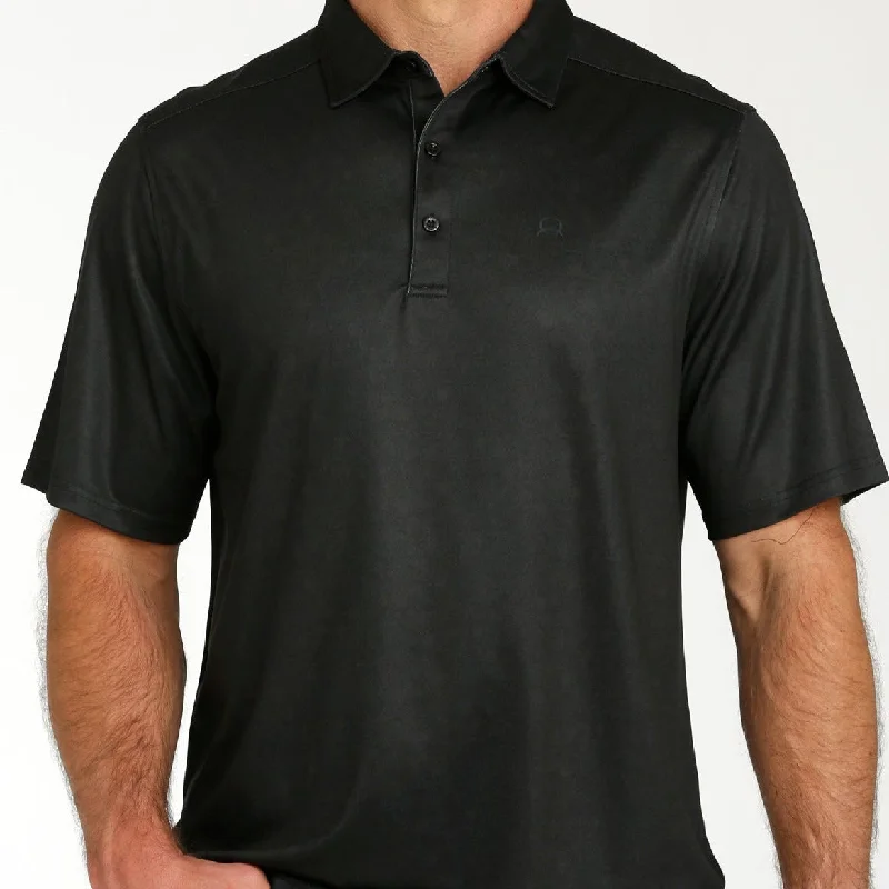 Men’s short-sleeve isthmus tops-Cinch Men's Arenaflex Short Sleeve Polo in Black