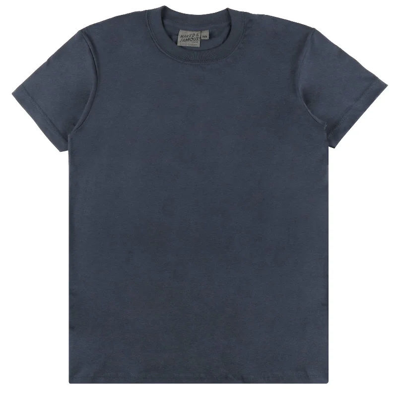 Men’s short-sleeve loam polos-Circular Knit T-Shirt (Navy)