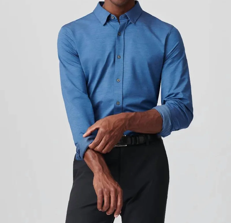 Commuter Shirt Slim Fit In Medium Blue Oxford