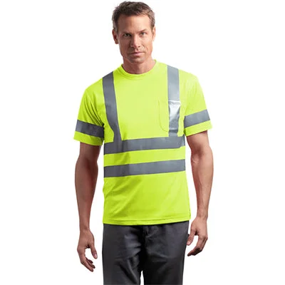 Men’s short-sleeve fane tees-CornerStone Short-Sleeve Hi-Vis T-Shirt, ANSI 107 Class 3