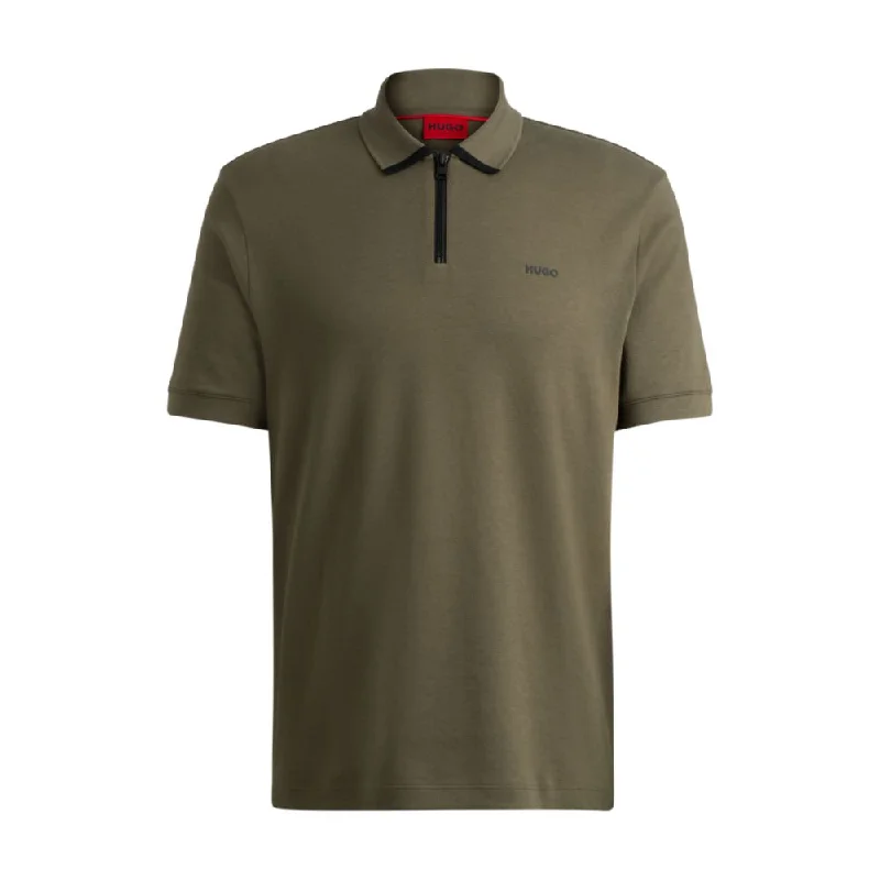 Men’s short-sleeve wold tops-Cotton-piqu polo shirt with contrast logo