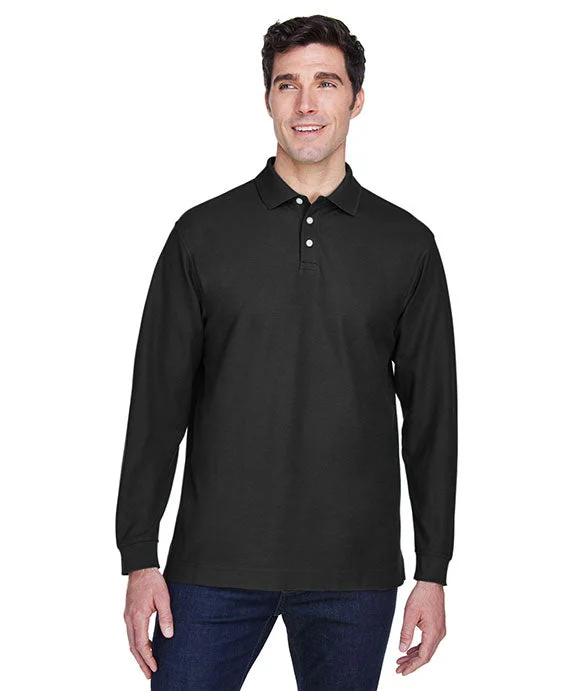 Men’s short-sleeve arbor tops-D110 - Devon & Jones Mens Pima Piqué Long-Sleeve Polo Shirt