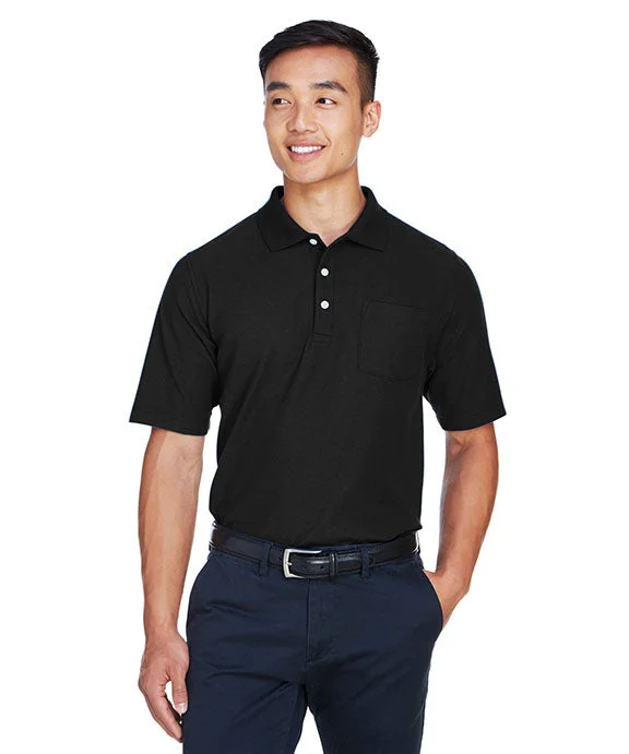 Men’s short-sleeve valley polos-DG150P - Devon & Jones Mens DRYTEC20™ Performance Pocket Polo Shirt