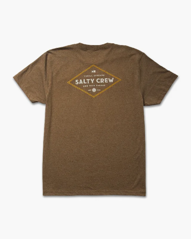 Men’s short-sleeve pike shirts-Double Diamond Classic Tee - Mocha Heather