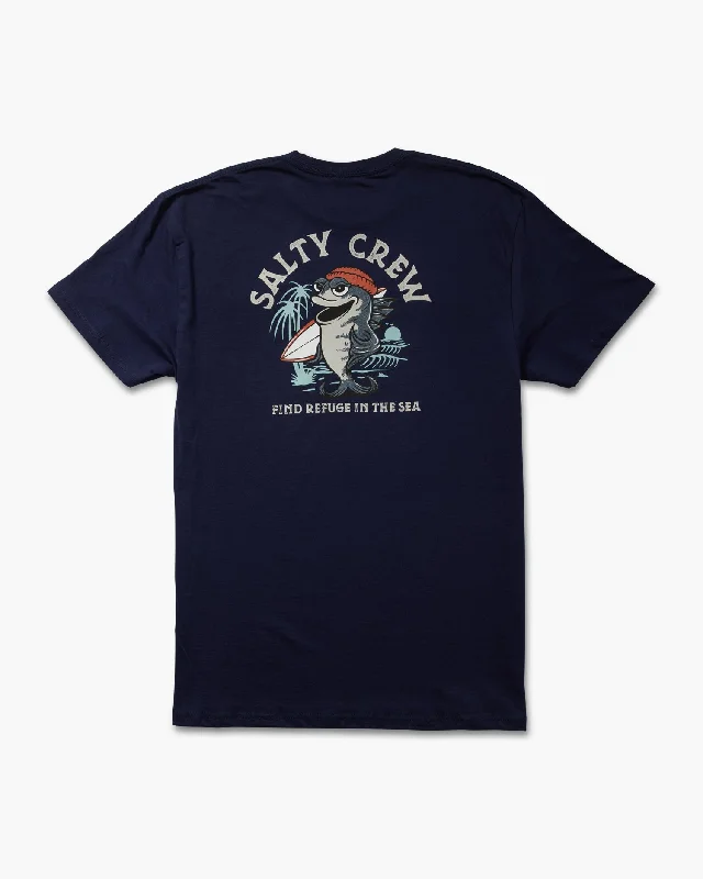 Men’s short-sleeve meadow tees-Free Surf Classic Tee - Navy