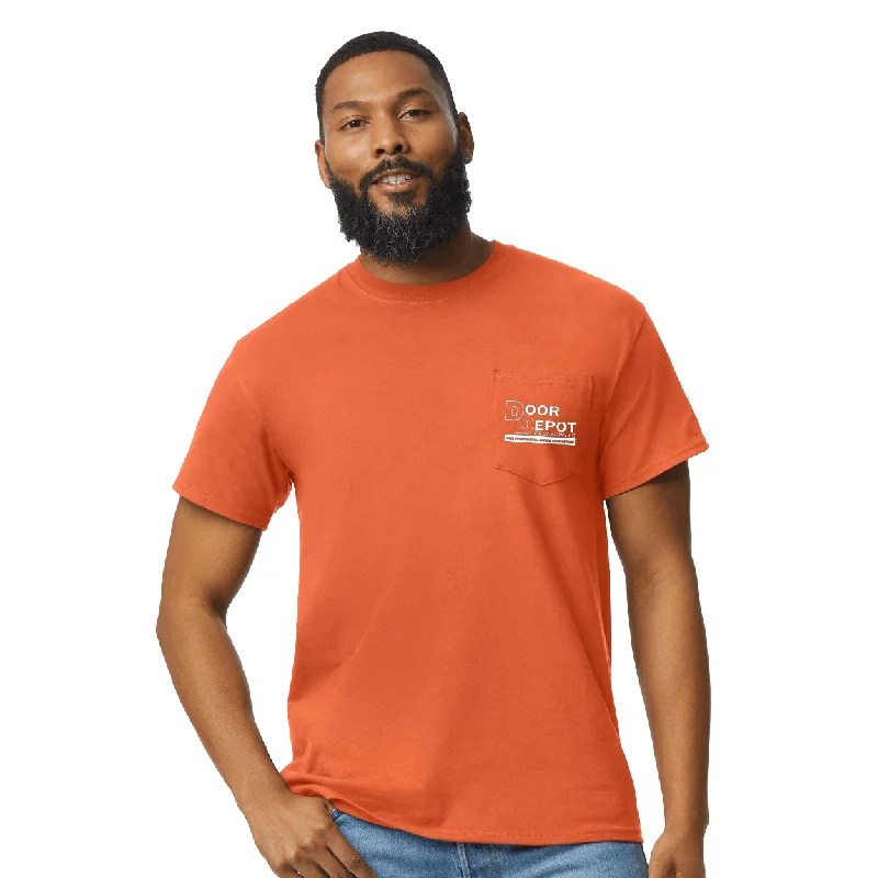 Men’s short-sleeve wisp tops-Gildan Adult Ultra Cotton T-Shirt with Pocket, Full Color