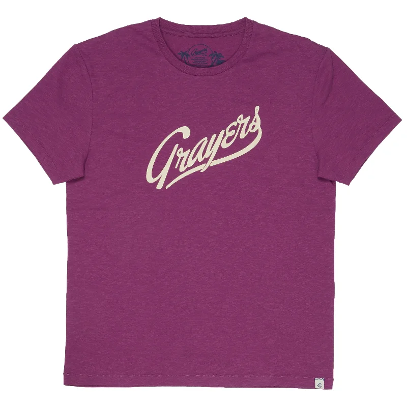 Men’s short-sleeve dike shirts-Grayers Print Tee - Amethyst