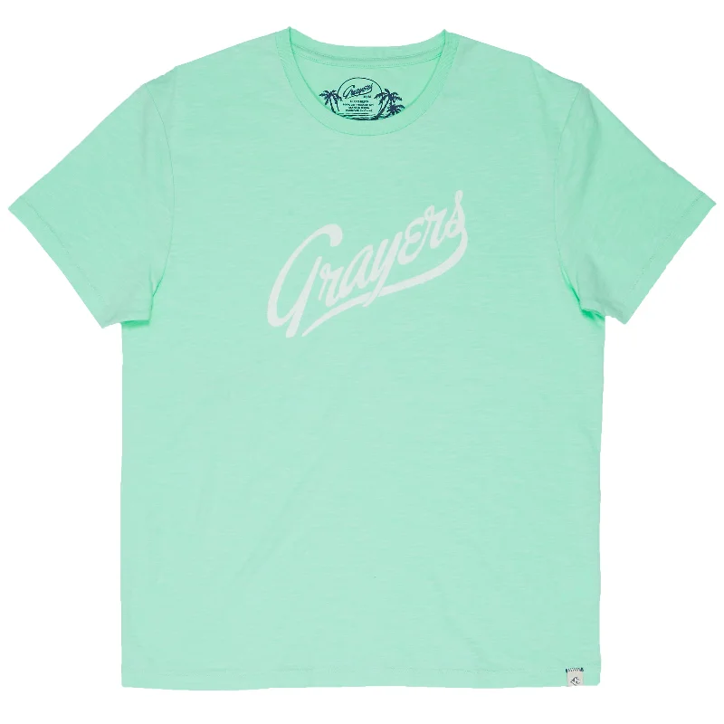 Men’s short-sleeve vug tees-Grayers Print Tee - Seafoam