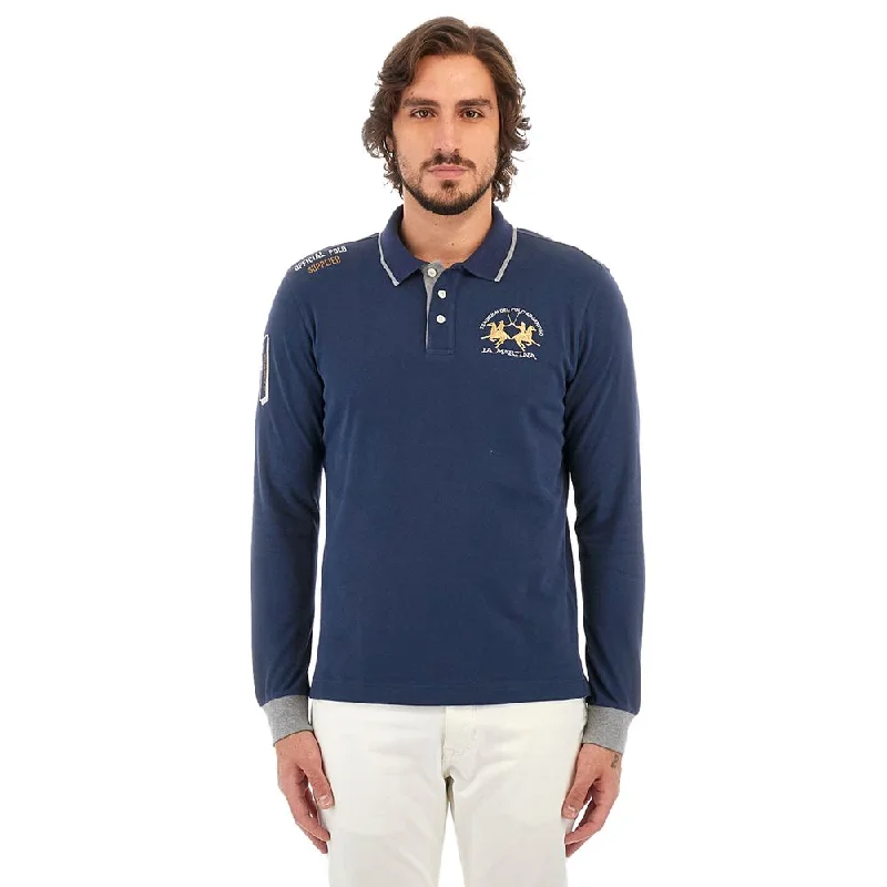 Men’s short-sleeve glen tees-La Martina  Cotton Polo Men's Shirt