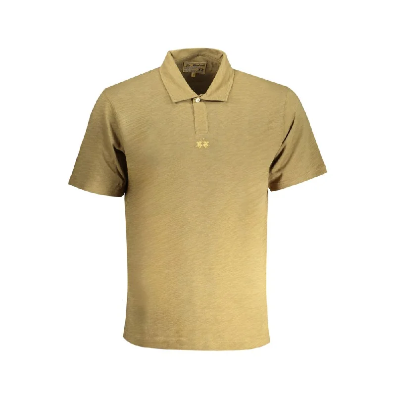 Men’s short-sleeve silt polos-La Martina  Cotton Polo Men's Shirt