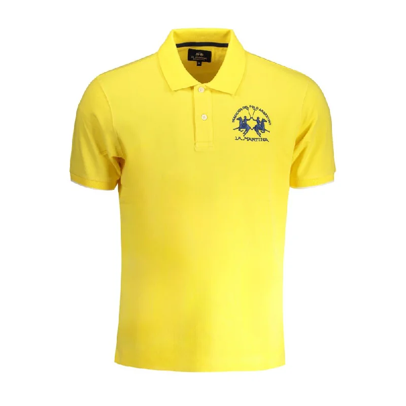 Men’s short-sleeve pike shirts-La Martina  Cotton Polo Men's Shirt