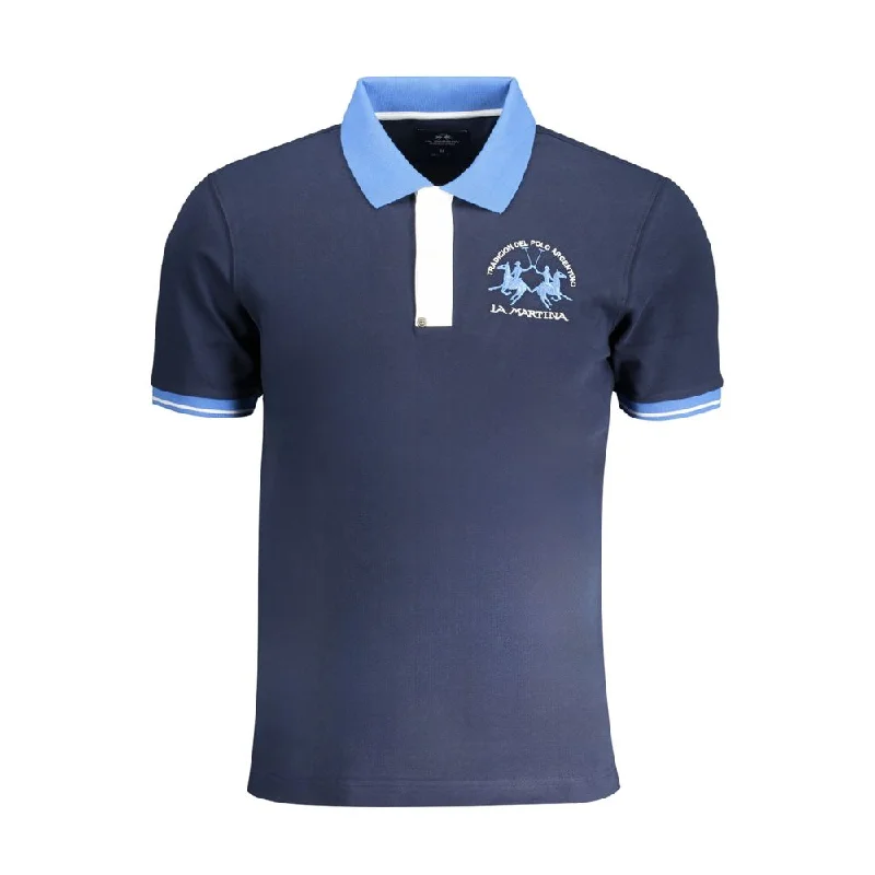 Men’s short-sleeve fane tees-La Martina  Cotton Polo Men's Shirt