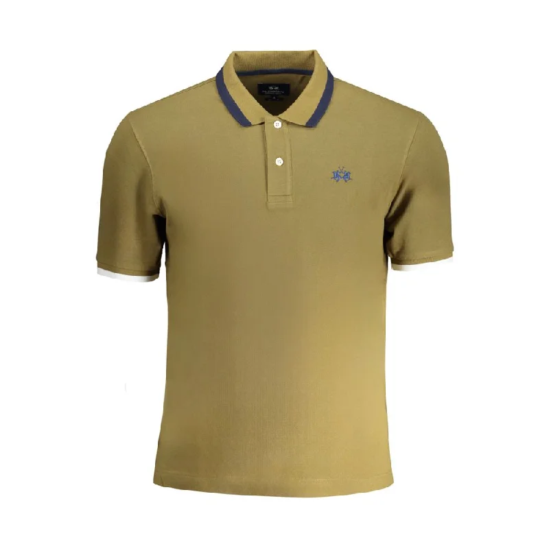 Men’s short-sleeve mote tops-La Martina  Cotton Polo Men's Shirt