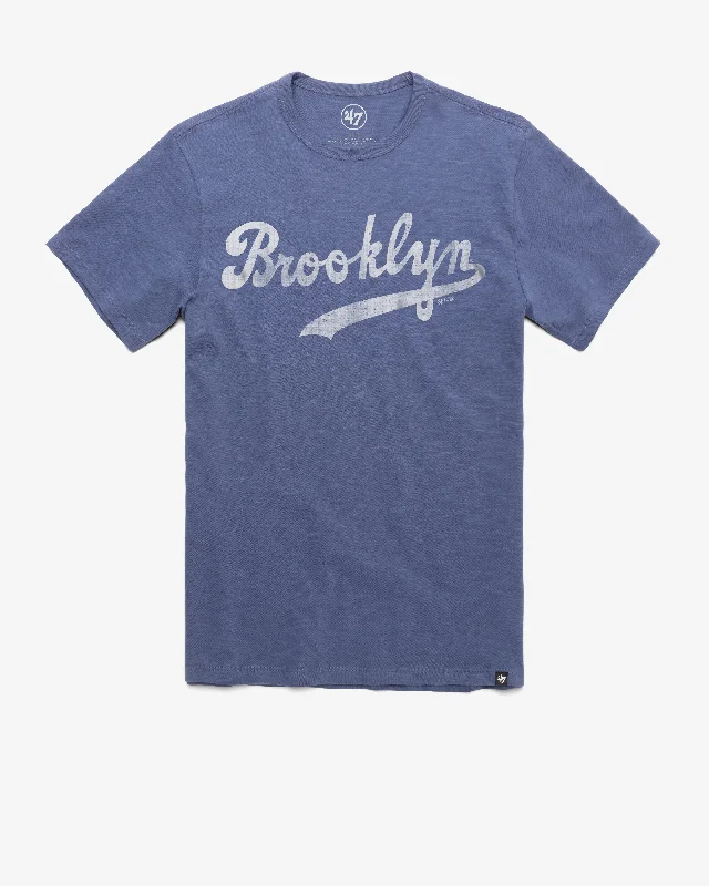 Men’s short-sleeve nook tees-LOS ANGELES DODGERS COOPERSTOWN GRIT WORDMARK '47 SCRUM TEE