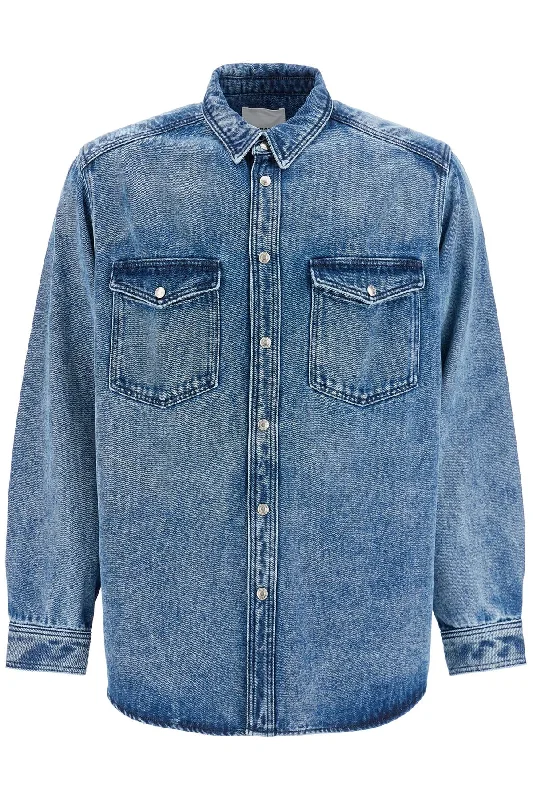 Men's bold kaleido shirts-Marant Men's Tailly blue Overshirt