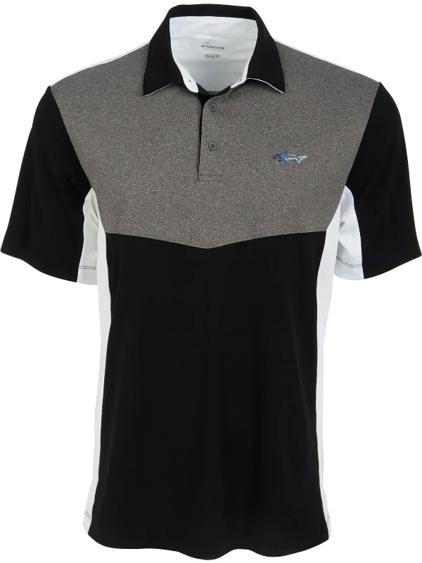 Men’s short-sleeve mesa shirts-Mens Colorblock Logo Polo Shirt