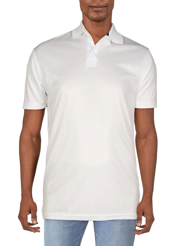 Men’s short-sleeve heather tops-Mens Moisture Wicking Collared Polo