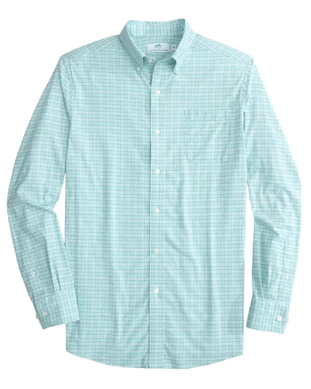 Men's casual bloom-dye shirts-Men's Trailside Sport Shirt In Wake Blue