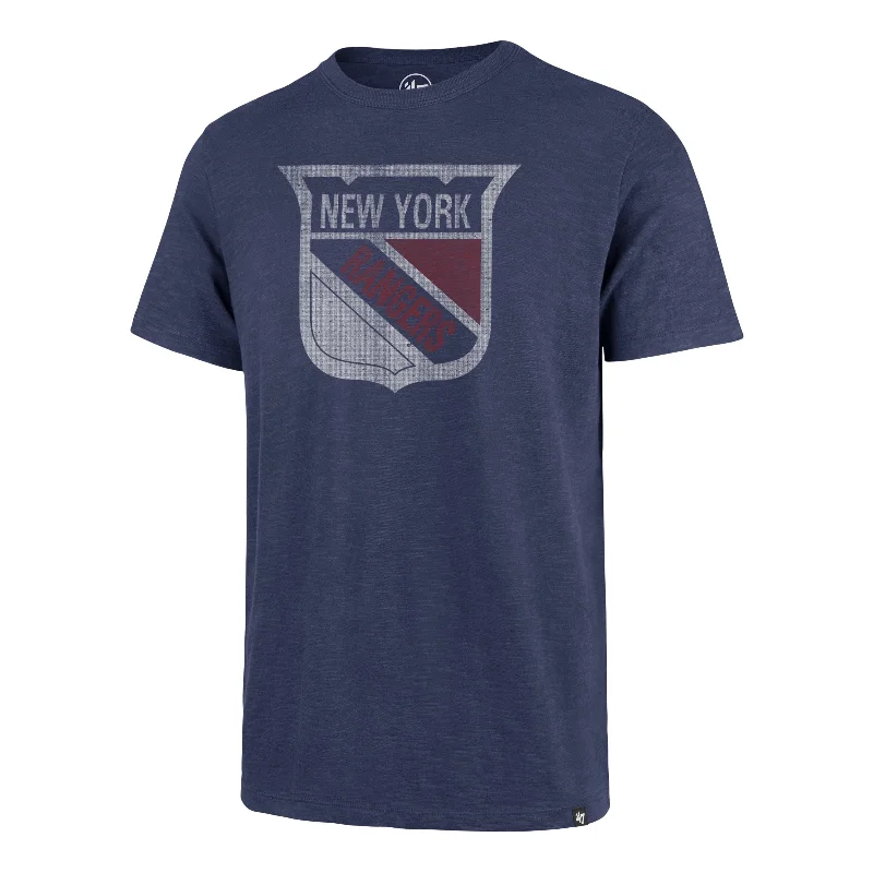 Men’s short-sleeve dune shirts-NEW YORK RANGERS VINTAGE GRIT '47 SCRUM TEE