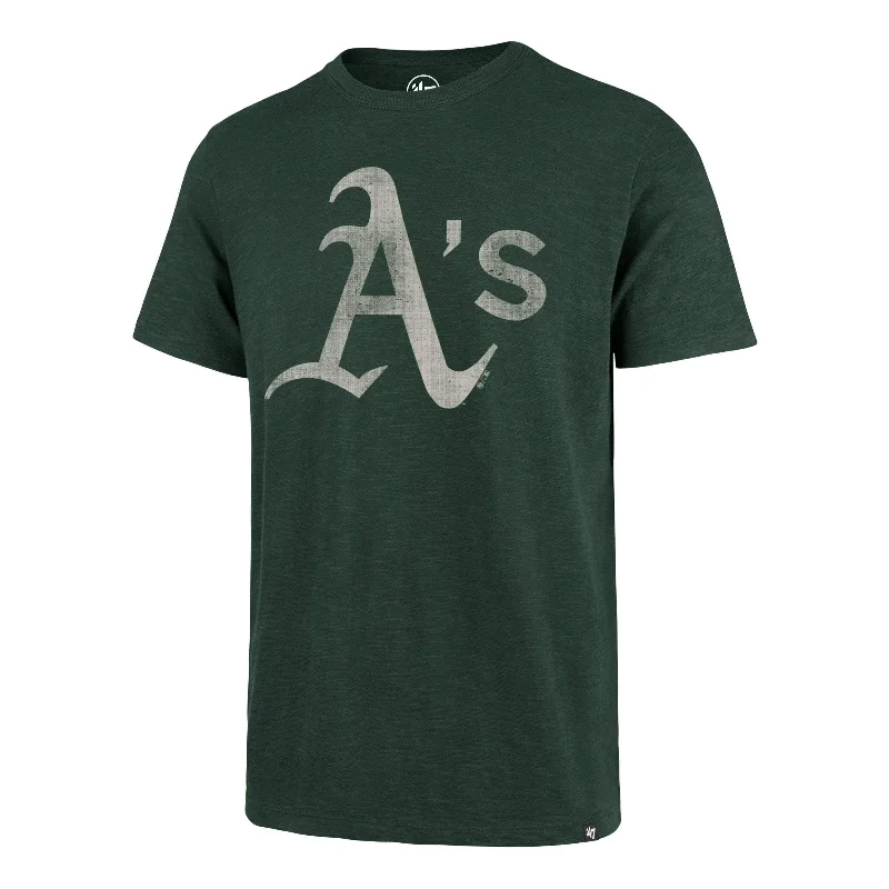 Men’s short-sleeve ash shirts-OAKLAND ATHLETICS GRIT '47 SCRUM TEE