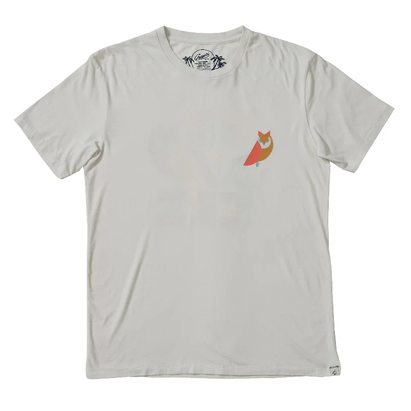 Men’s short-sleeve xeric tops-Owl Print Tee - Vaporous Gray