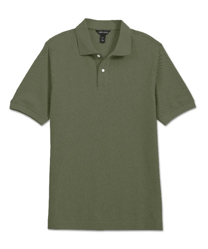 Men's elegant offset shirts-Pima Pique Polo, Sage