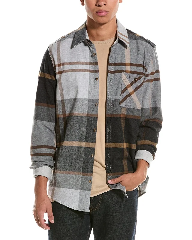 Men's formal sheen-stripe shirts-Point Zero Check Shirt