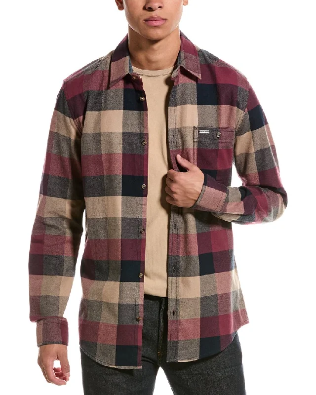 Men's lightweight dimity shirts-Point Zero Printed Checkered Shirt