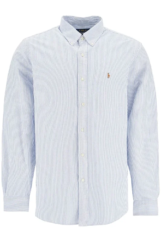 Men's stylish pirate shirts-Polo Ralph Lauren Men's 'Striped Oxford Custom Fit Shirt'