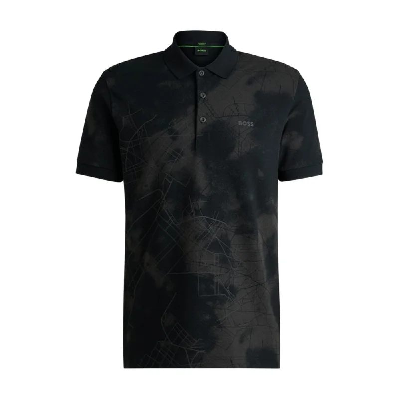 Men’s short-sleeve xylem tees-Polo shirt with decorative reflective print