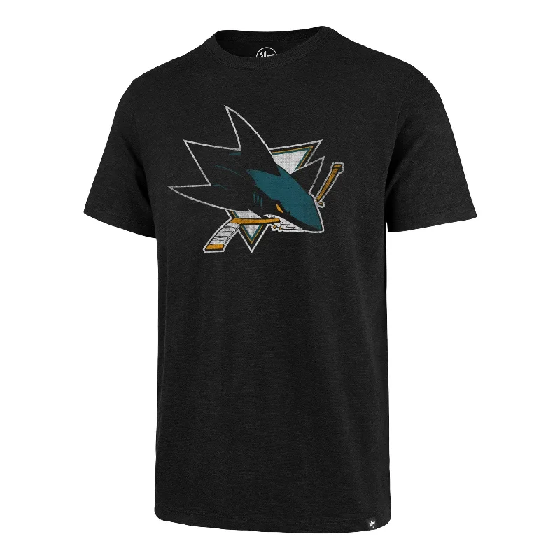 Men’s short-sleeve wold tops-SAN JOSE SHARKS GRIT '47 SCRUM TEE