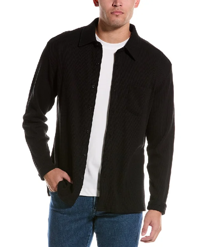 Men's luxury lamé shirts-Slate & Stone Waffle Knit Shirt