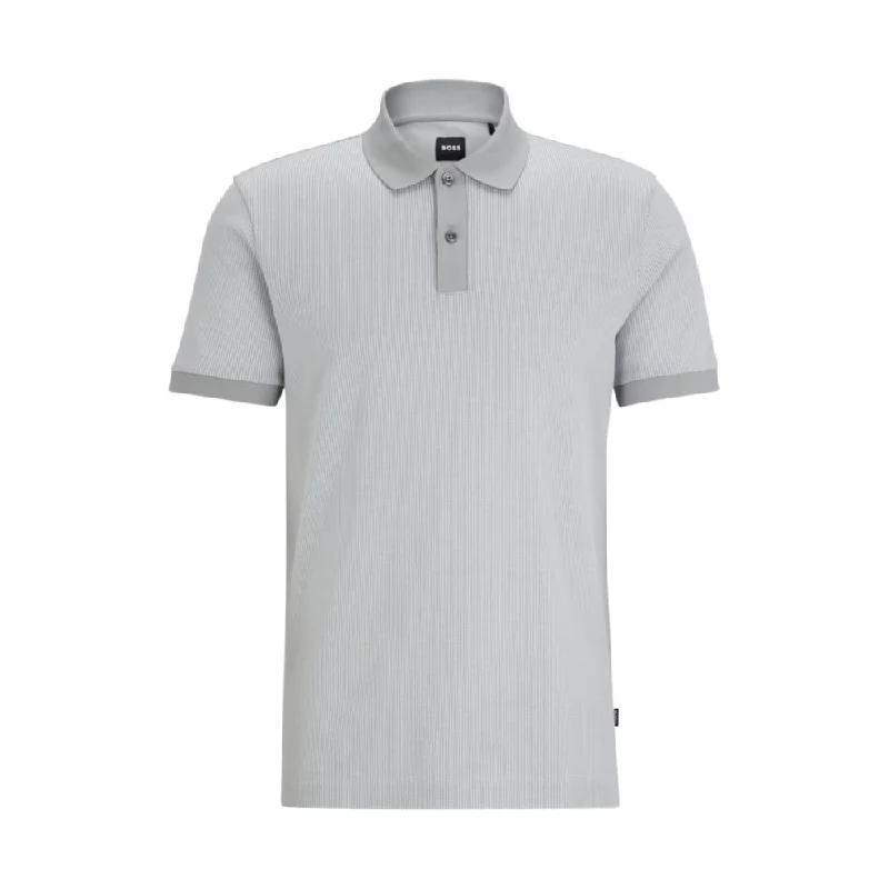 Men’s short-sleeve valley polos-Structured-cotton polo shirt with mercerized finish