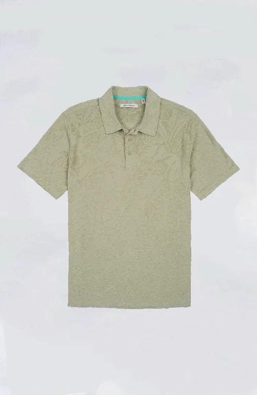 Men’s short-sleeve cedar shirts-Tori Richard - Flower Bungalow Polo Shirt