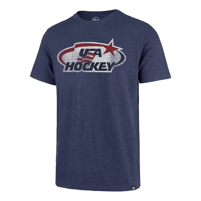 Men’s short-sleeve sward tops-USA HOCKEY GRIT '47 SCRUM TEE