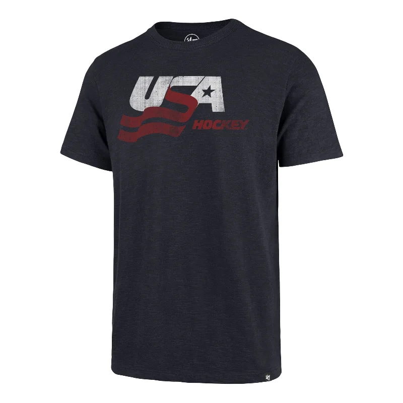 Men’s short-sleeve kiln tops-USA HOCKEY GRIT '47 SCRUM TEE