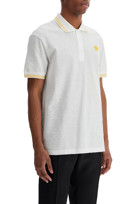 Men’s short-sleeve veld tees-Versace Medusa Polo Shirt