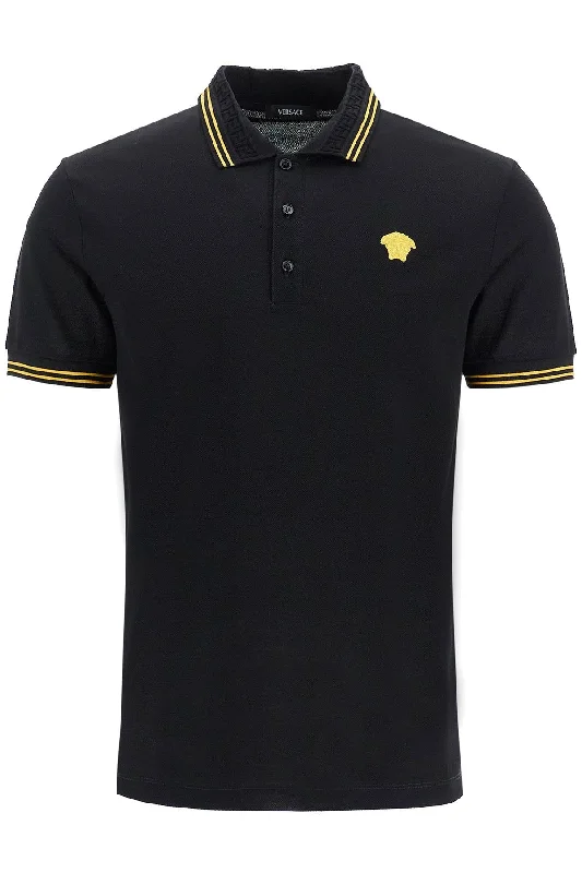 Men’s short-sleeve islet tops-Versace Men's Medusa Polo Shirt