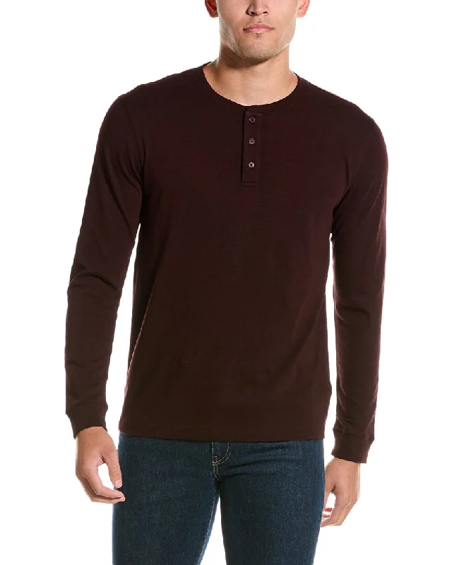 Men's luxury plissé shirts-Vince Slub Henley