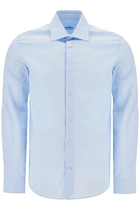 Men's luxury prism shirts-Vincenzo Di Ruggiero Men's Slim Fit Twill Shirt For Men