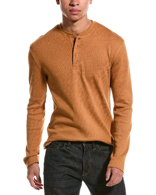 Men's casual ripple-knit shirts-WEATHERPROOF VINTAGE Waffle Henley Shirt